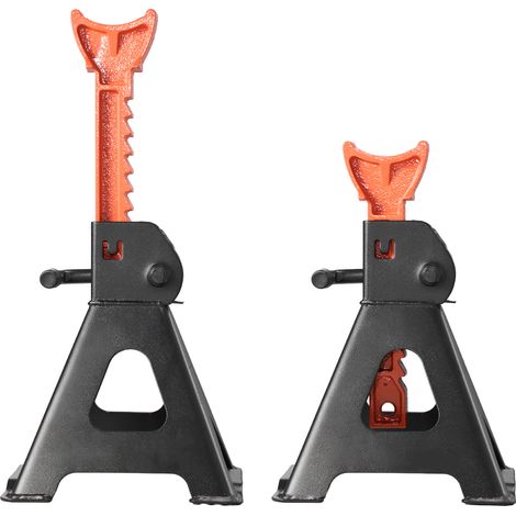 Mophorn Chandelles de Levage Voiture Capacité 3 Tonnes 1 Paire, Hauteur Réglable 275-415 mm avec Crémaillère en Acier, pour Camping-car, Camion Léger, SUV et Garage, Compatible avec Cric (1/5)