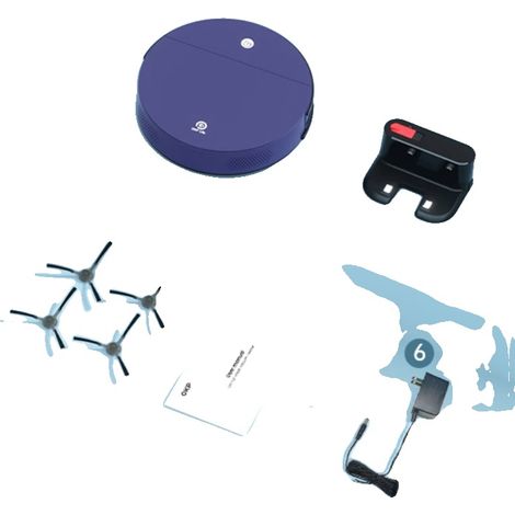 Aspirateur Robot, Puissance d'Aspiration de 2000Pa, Compatible Maison Intelligente, OKP K3-Bleu, UE (1/2)