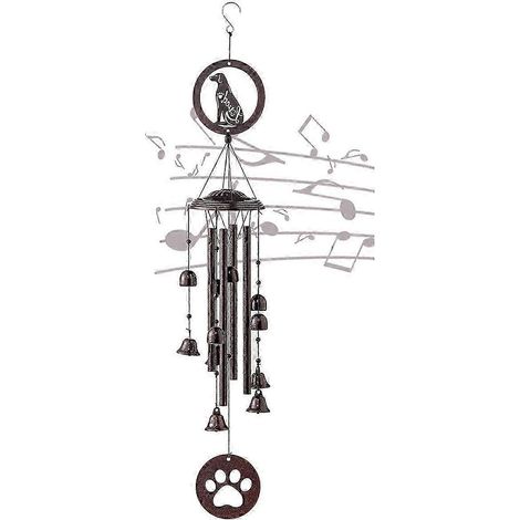 Carillons éoliens d'extérieur pour une utilisation intérieure et extérieure - Charmant carillon éolien décoratif sur le thème des chiens pour les jardins et les espaces extérieurs (1/5)