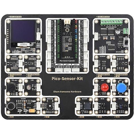Carte d'Extension Pico avec 15 Capteurs Intégrés, Installation Sans Soudure ni Câblage (1/4)