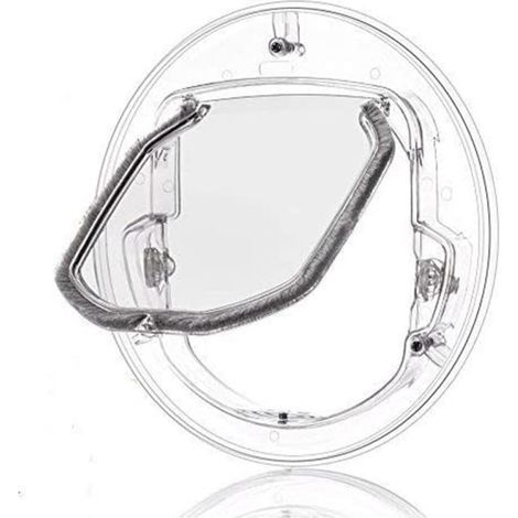 Chatière transparente à cadre fin, chatière pour fenêtre, compatible avec vitre, chatière pour fenêtre, verrouillage 4 positions, petite chatière pour chats, petits chiens et chiots (1/5)