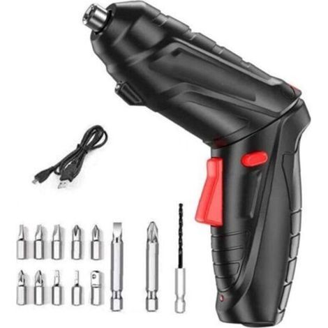 Perceuse portative tournevis électrique sans fil avec poignée pour l'entretien Rotatif 16PCS Résistance à la corrosion (1/5)