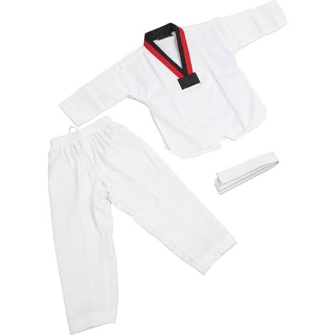 Tenue de taekwondo pour enfants, avec ceinture élastique antidérapante, respirante et confortable, idéale pour l'entraînement. (1/5)