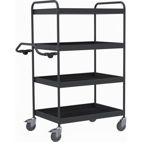 Kongamek ergonomischer Etagenwagen mit 4 Böden in Dunkelgrau (1/2)