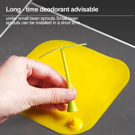 Lot de 2 joints de siphon anti-odeurs en silicone pour salle de bain et cuisine, bouchons de vidange jaune et transparent. (1/5)