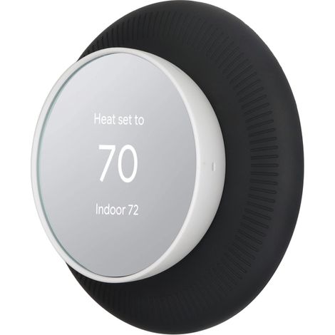 Cache mural de remplacement pour thermostat Google Nest : en silicone souple résistant à l'usure, installation facile. Accessoire pour support mural de thermostat. (1/5)