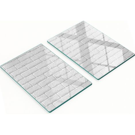 Tablas de cortar decorativas de vidrio para cocina, diseño de pared de ladrillo, 2x40x52 cm (1/5)