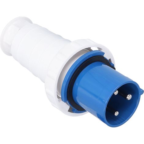 Connecteur de câble industriel étanche, fiche filetée, triphasé 2P+T broches 220-250 V 63 A (1/5)