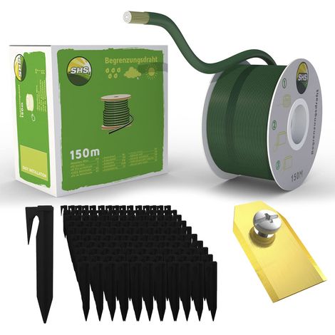 Câble de délimitation de 150 m + 450 piquets + 30 lames pour tondeuse robot tondeuse à gazon Kit d'accessoires Fil de délimitation pour câble de recherche – Compatible avec (1/5)