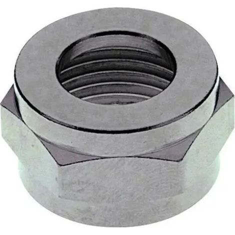 Écrou hexagonal 5/8" en laiton nickelé pour fixation de tuyaux bière ou CO2 de 4, 7 ou 10 mm de diamètre