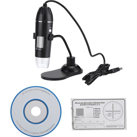 Microscope USB Portable 1000X avec 8 LED pour Windows et MAC - Observation Numérique (1/5)