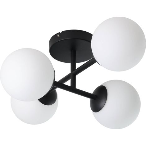 Eglo Deckenleuchte Castrovito schwarz 48 x 39 cm warmweiß