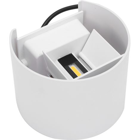 Luminaire mural LED extérieur 12W IP65, aluminium étanche, éclairage haut et bas AC85-265V, coque blanche, lumière blanc chaud (1/5)