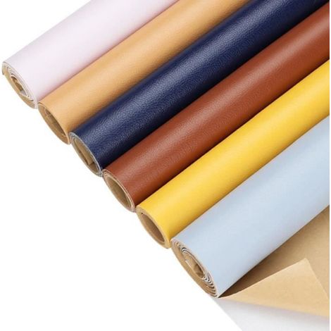Kit Patch de Réparation en Cuir - - 100x137cm - Bleu Marine - Adhésif Imperméable - Cuir PU (1/4)