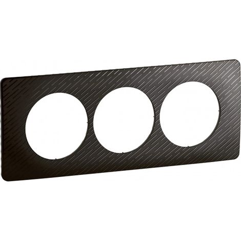 PLAQUE 3P ENTR.57MM NOIR METEORE Céliane 2024 - CP0707 - Legrand (1/2)