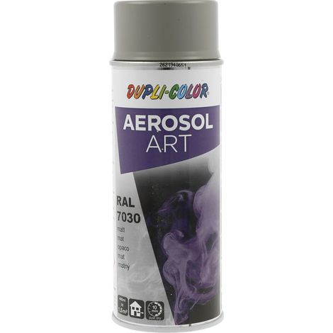 Dupli Color Aerosol Art Lackspray Graffiti Dose - wetterfest, lichtecht und UV-beständig - Graffiti-Spray 400ml, steingrau seidenmatt RAL 7030