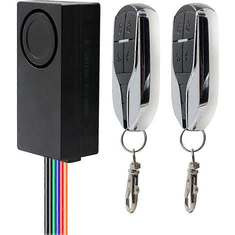 1 Système d'entrée sans clé pour voiture électrique, verrouillage de porte électrique, alarme avec télécommande sans fil-7X3.3CM-Black