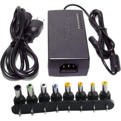 Chargeur Universel Pour Ordinateur Portable - 96 W - 4 A - Tension Réglable 12 À 24 V - 8 Embouts Inclus - 1 Pièce