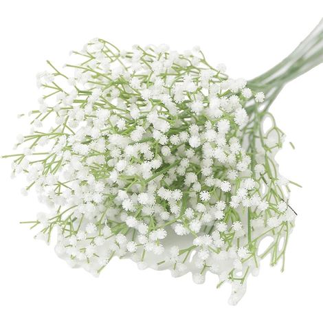 Künstliche Blumen, Plastiksträuße, Innendekoration, Weiß-3Stück (1/2)