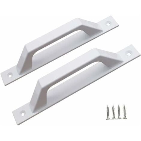 Coffret de forets pour perceuse Poignée de porte en alliage d'aluminium à poignée de porte en aluminium de verre montée sur verre et en plastique de cuisine (D white) (1/4)