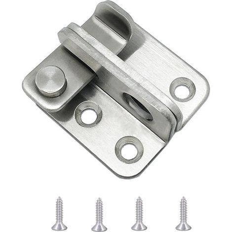 Verrou de porte en acier inoxydable - Verrou de sécurité pour différents types de portes (ouverture à gauche) (1/5)
