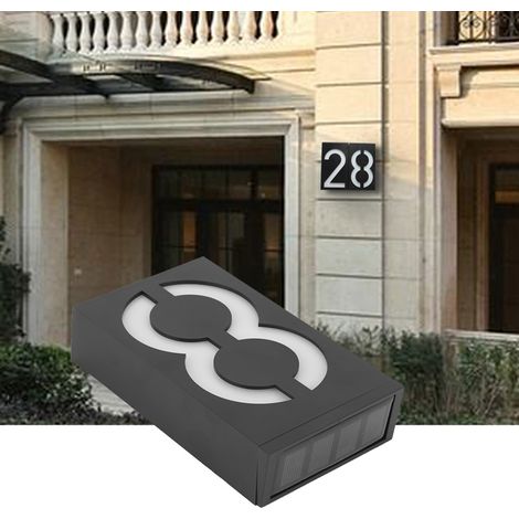 Panneau lumineux solaire extérieur à LED pour numéro de porte (Numéro 8) - Maison, hôtel, magasin (1/5)