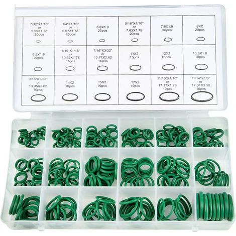 270PCS Joints Toriques Kit 18 Taille Joints de Rechange Hydraulique Climatisation Bonne Étanchéité Sur Des Raccords d'arrosage Pour Porte, Fenêtre, Electroménagers, Roulement, Pompe (1/4)