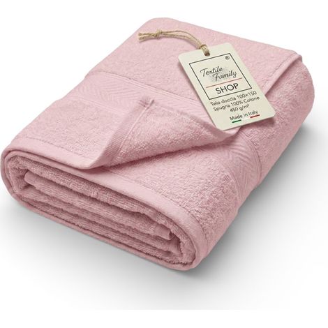 Telo Doccia Incenso 100x150 in Spugna 100% Cotone 450 g/m² Made in Italy (1/5)