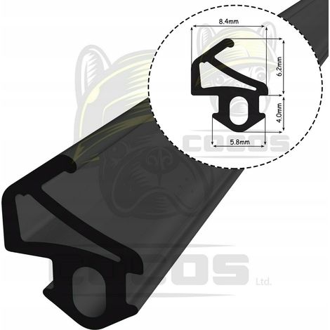 Guarnizione per finestre in PVC S-1019 ROPLASTO NERO 1m (1/5)