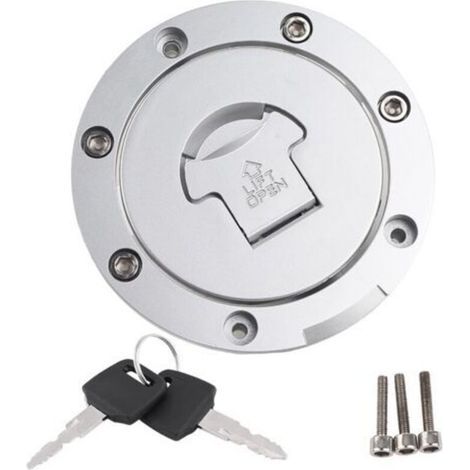 Tapón de depósito de combustible para motocicleta, tapa del depósito con cerradura y 2 llaves para CBR600RR 2003-2014 CBR600F4 F4i 2001 2002 2003 2004 2005 2006, tapa de depósito de combustible con ce (1/5)