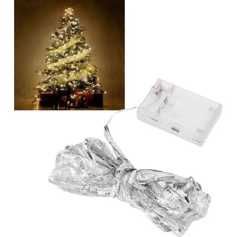 Guirlande lumineuse ruban LED 40 LED, guirlande lumineuse ruban LED créative, décorations festives, boîtes cadeaux, guirlandes lumineuses décoratives, fonctionne sur piles. (1/5)