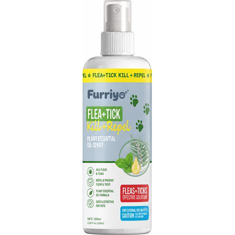 Furriyo Insektenschutzspray mit ätherischen Ölen von Haustierpflanzen: Reizfreie Formel für den Einsatz beim Gassigehen und zu Hause. (1/5)