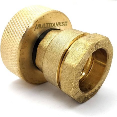 Raccord S60x6 - pression 32mm tout en laiton (1/2)