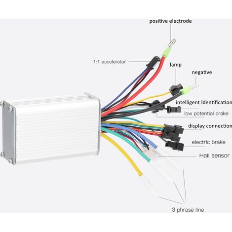 Kit de contrôleur de moteur sans balais, panneau d'affichage LCD, accélérateur au pouce, pour vélos électriques et Scooters (1/5)