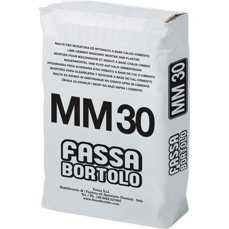 Malta cementizia per muratura 'mm30' kg. 5 (5 pezzi) FASSABORTOLO