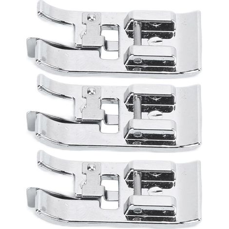 Set aus 3 austauschbaren Edelstahl-Zusatznähfüßen, langlebiges Nähzubehör für Schneider (1/5)