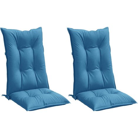 Maison Exclusive - Hochlehner-Auflagen 2 Stk. Melange Blau 120x50 (1/5)