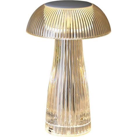 Veilleuse Méduse Lampe de Table Champignon Ambiance Lampe de Nuit Portable avec Interrupteur Bouton (1/5)