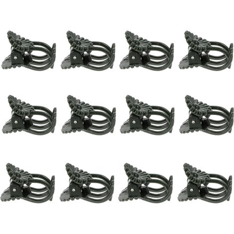 Filiyano – support en plastique vert – Lot de 50 pinces à orchidées pour plantes grimpantes, pinces de support en plastique vert et marron pour le (1/4)