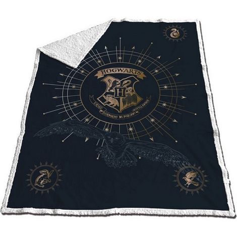 Plaid 130x170 cm Harry Potter Noir