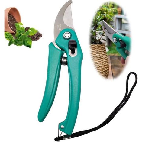 Gartenschere - MARKE - Modell - Aus Edelstahl - Ergonomisch - Mit Tragegurt