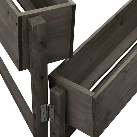 Maison Exclusive - Fioriera da Giardino Pieghevole Grigia 60x14x75 cm Legno Abete (1/5)