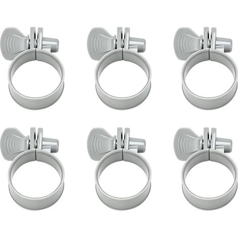 6pcs Collier De Serrage Plastique pour Tuyau Piscine 32-38 MM, Collier De Serrage pour Filtre À Sable, Convient Les Tuyaux Piscine Piscines 3,18 À 3,81 CM,Collier de Serrage Piscine (1/5)