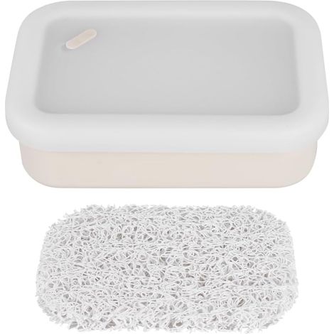 Porte-savon de voyage compact, silicone anti-fuite, avec drainage et couvercle, idéal camping, salle de sport, dortoir et salle de b (1/5)