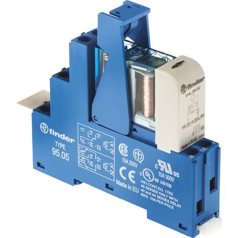 Relais d'interface 24V c.c., 2 RT, montage Rail DIN, série , 48 Series ( Prix pour 1 )