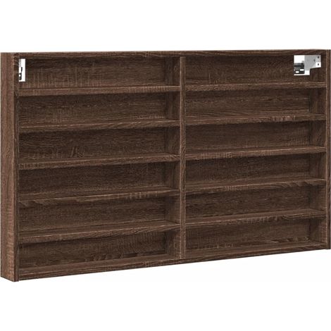 Maison Exclusive - Armadietto Vetrina Rovere Marrone 100x8,5x58 Legno Multistrato (1/5)