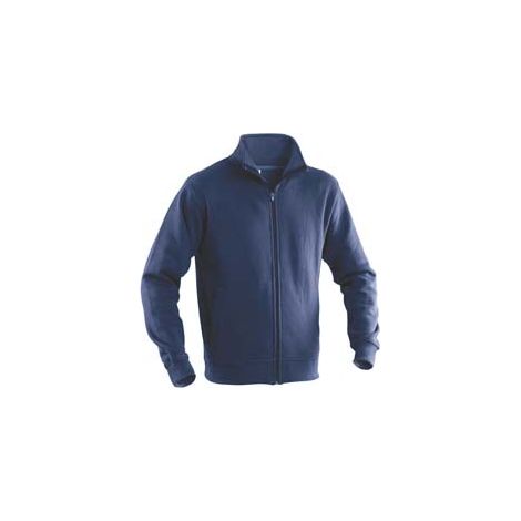 FELPA CON ZIP COTONE E POLIESTERE  tg.S  navy