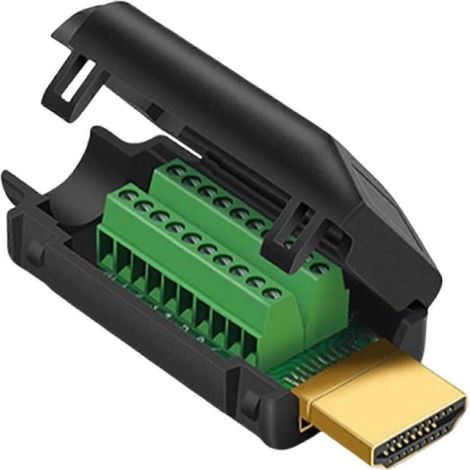 Câble d'extension avec connecteur sans soudure : robustesse et transmission efficace. Compatible avec projecteurs et ordinateurs portables. (1/5)