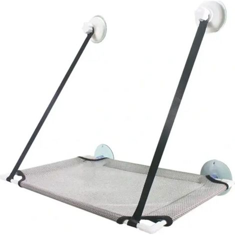 Lit suspendu, siège de fenêtre, chaise, cadre de fenêtre pour chat, couche simple grise (1/5)