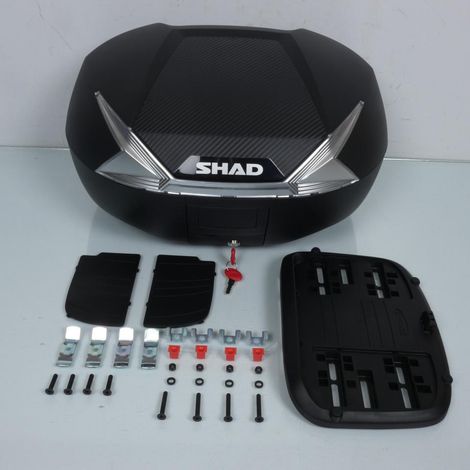 Top case 47L Carbone Noir catadioptre Blanc Shad SH47 pour moto (1/5)